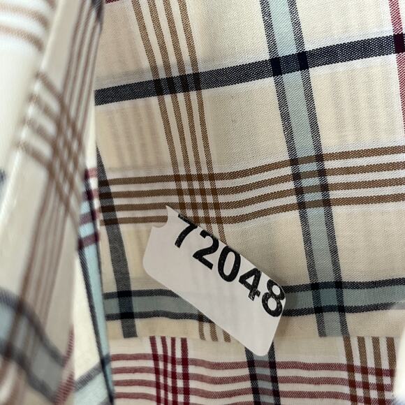 CLUB ROOM Shirt Mens M Palermo Plaid Button Up Refined Woven Winter Ivory NEW - Picture 16 of 16